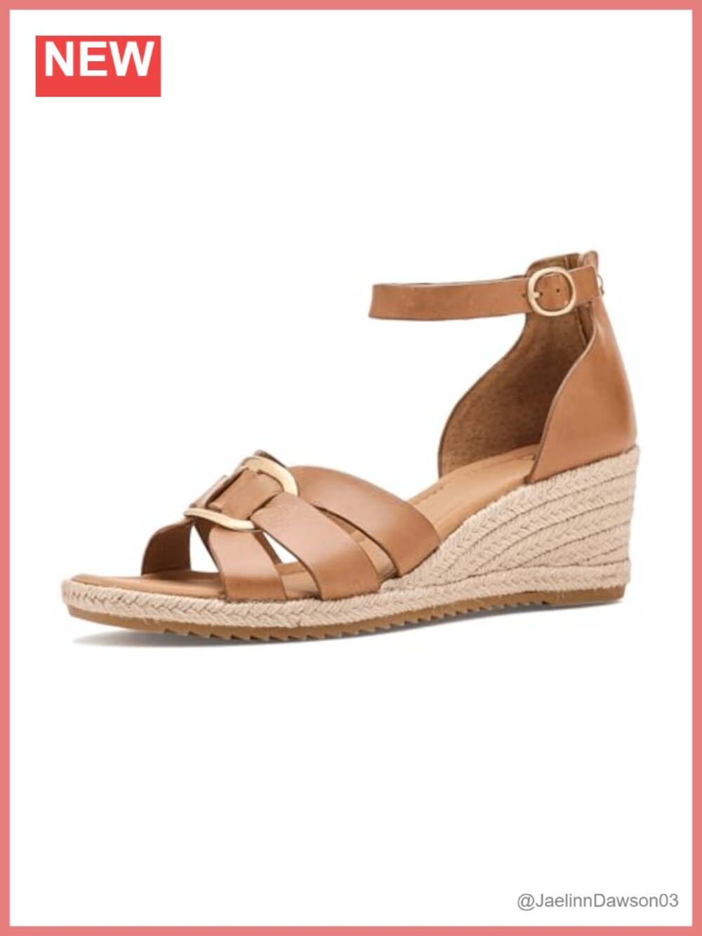 Women's Leather Wedge Sandals with Ankle Strap & Zip Closure - Open Toe Casual